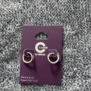 Claire’s Sterling Silver Hoop Earrings